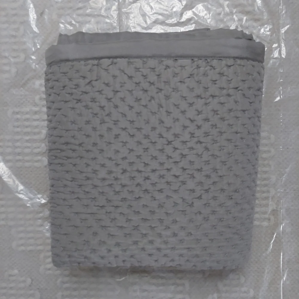 Restoration Hardware Silk Quilted/ Stitch Gray Set Of 2 Shams! (P25)